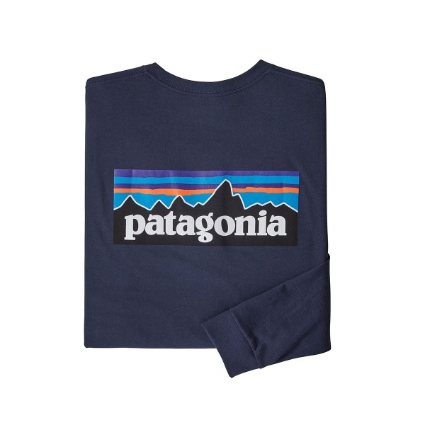 Patagonia P-6 Logo Longsleeve Responsibili Tee classic navy 2020