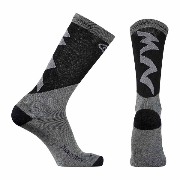 Northwave Extreme Pro High Socks grey/black 19/20