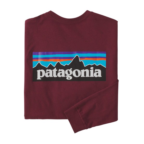 Patagonia Long-Sleeved P-6 Logo Responsibili-Tee sequioa red 22/23