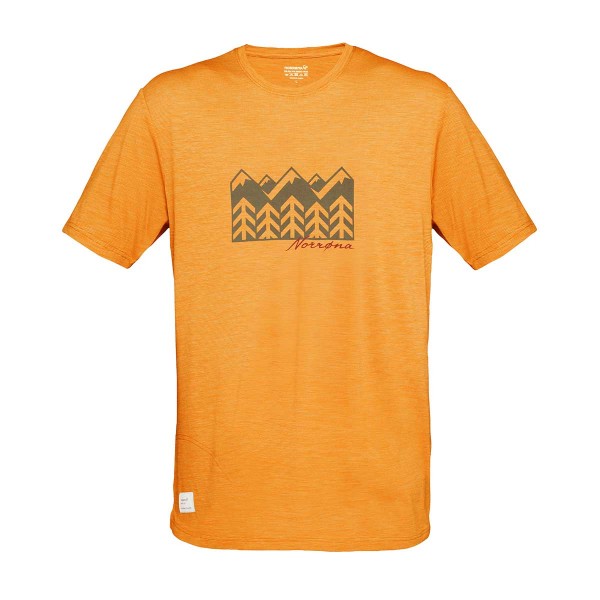 Norrona svalbard wool T-Shirt orange crush 2021